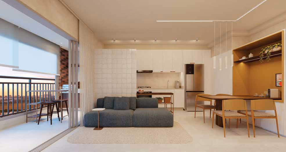 Living do apartamento de 75 m² — Riviera Home Resort