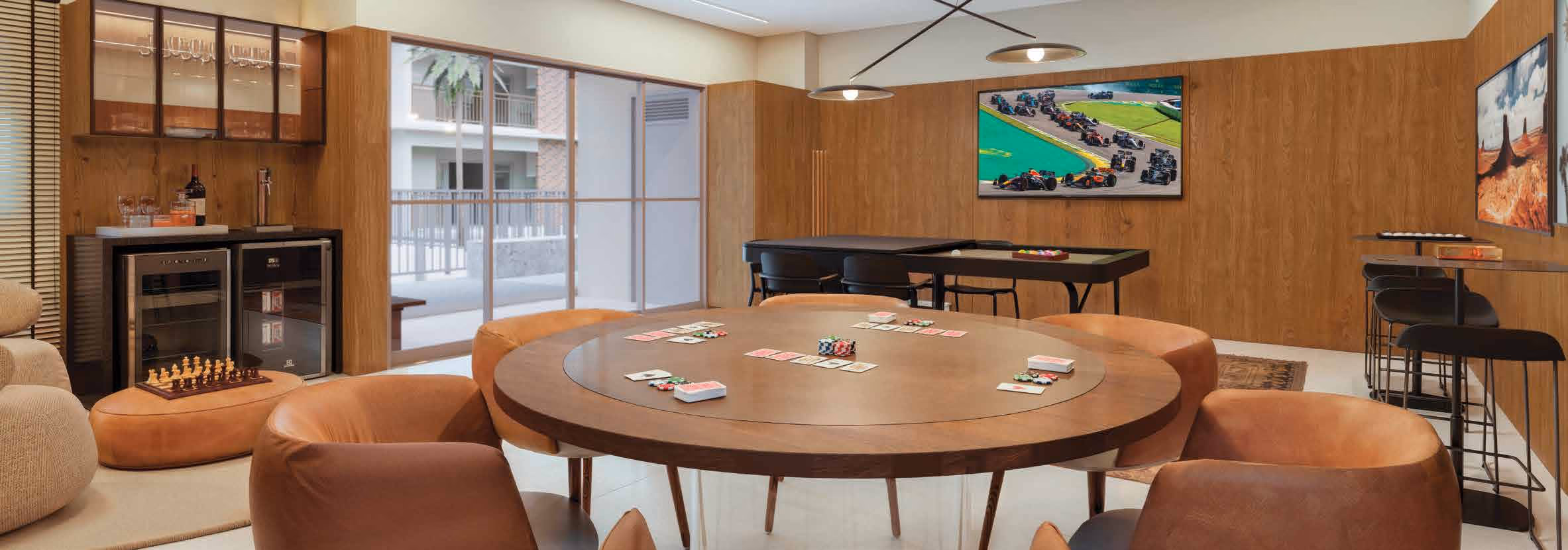 Perspectiva ilustrada — Family lounge no Riviera Home Resort