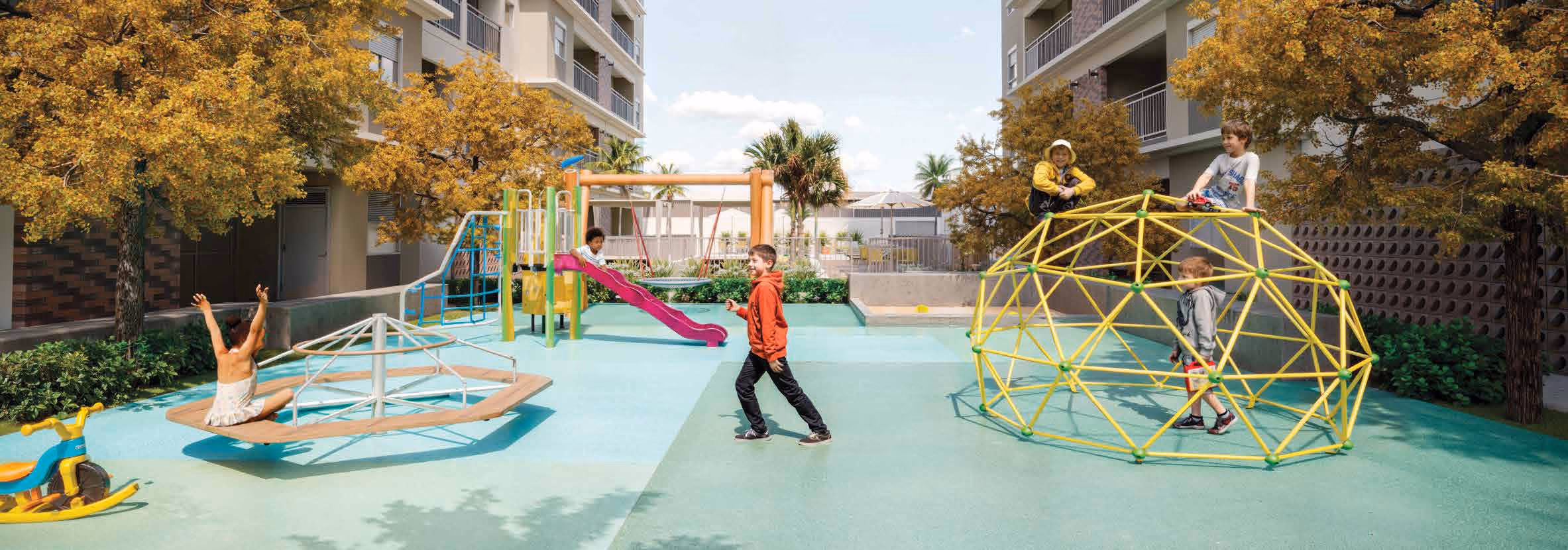 Perspectiva ilustrada — Playground no Riviera Home Resort