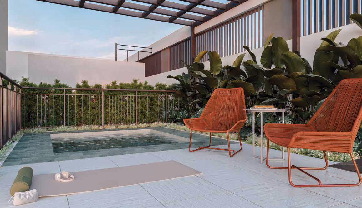 Perspectiva ilustrada — Spa pergolado no Riviera Home Resort